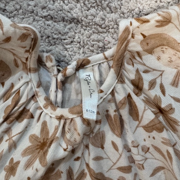 Rylee + Cru Brown and Cream Floral Baby Dress - Picture 2 of 2